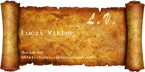 Luczi Viktor névjegykártya